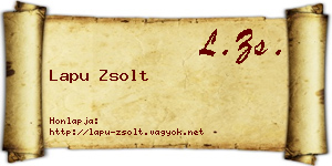 Lapu Zsolt névjegykártya